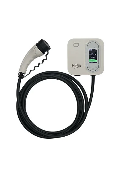 Hims HCDKB-22 22kw Destekli 5m Kablolu Smart Beyaz Elektrikli Araç Şarj İstasyonu